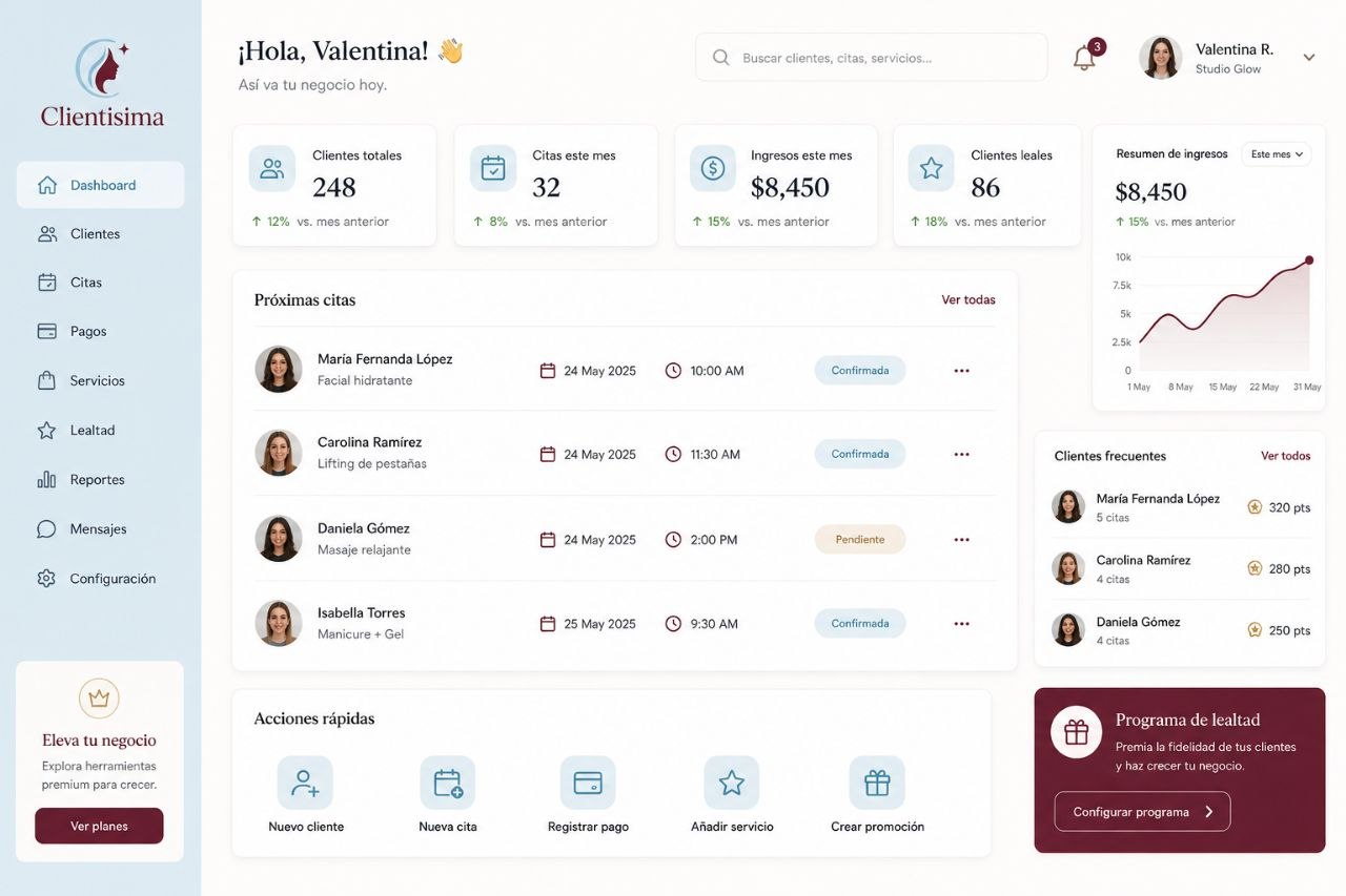 Clientisima Dashboard